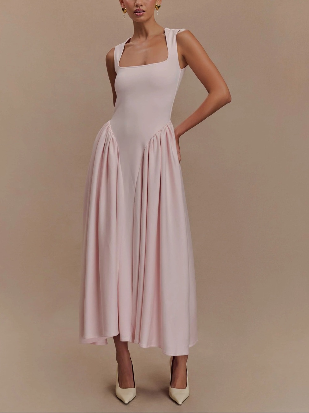 Meshki Pink Sharon Midi Dress